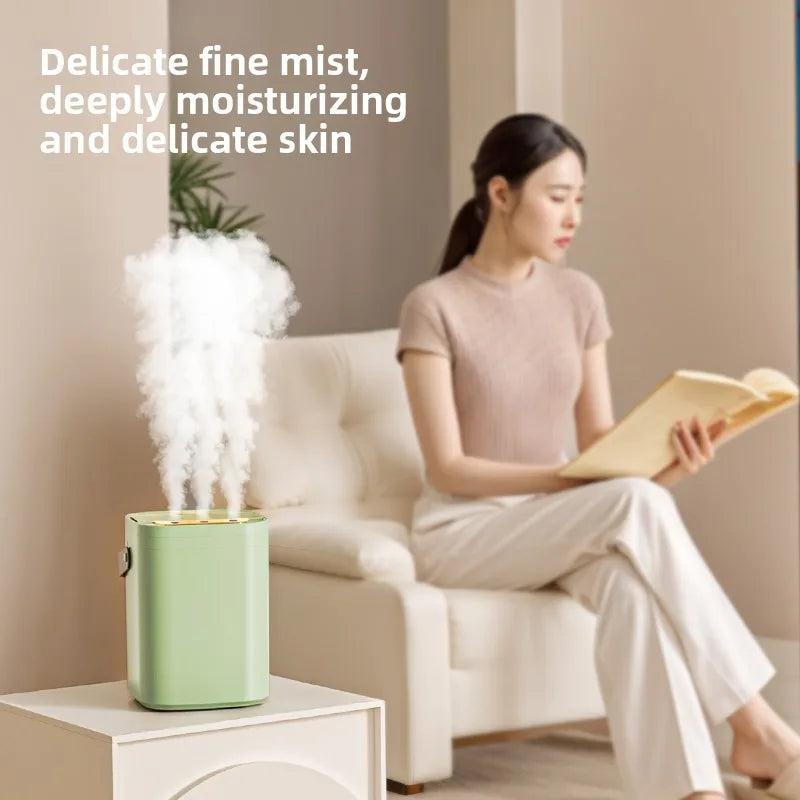 USB three nozzle humidifier 1.8L large capacity household air humidifier aromatherapy diffuser LED night light spray