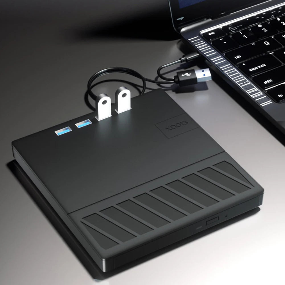 7 in 1 USB 3.0 Type C External CD DVD RW Optical Drive with SD/TF Port CD/DVD/BD -/+RW Player Burner Writer Reader for Laptop PC