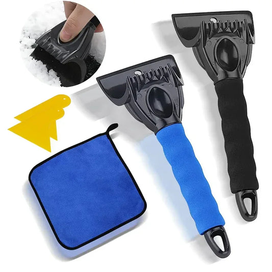 Ice Scrapers for Car Windshield Snow Scraper with Towel Vehicle Snow Frost Removal Tools Mini Snow Ice Brush Shovel Winter Use by PDG ibma