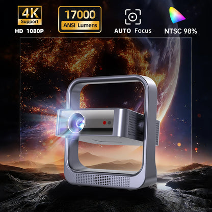 Fintex C9 NEW 17000Lumen Projector 4k Full HD 1080P HDR10 Proyector 700 ANSI Android TV9.0 Auto Focus 2+16G Portable Projectors