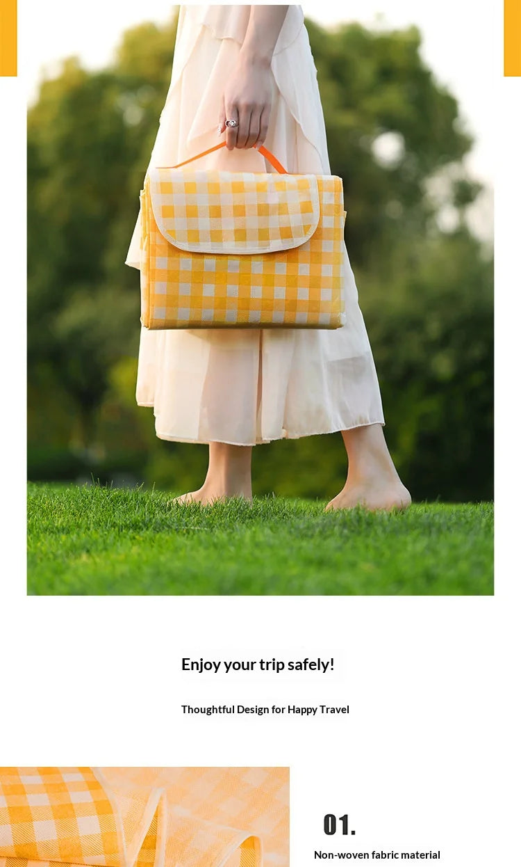 Outdoor Waterproof Picnic Mat Moistureproof Portable Beach Mat Ins Style Camping Picnic Blanket for Travel Camping Hiking