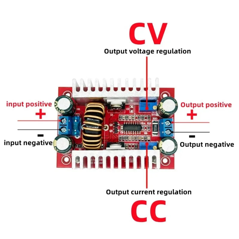 1pc 8.5-50V to 10-60V Voltage Charger Step Up Module DC 400W 15A Step-up Boost Converter Constant Current Power Supply LED Drive