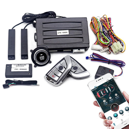 Universal Car alarm with remote starter Autostart system Start stop button system Car accessories Alarm automotive Smart lock