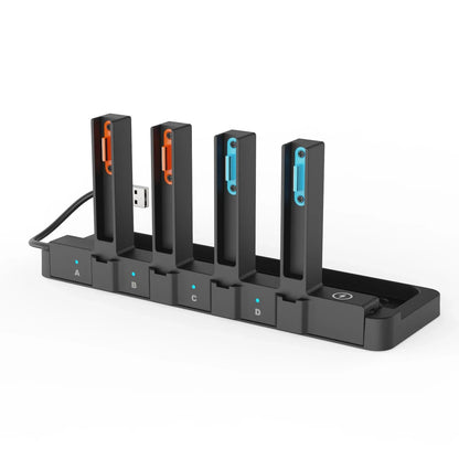 Dual Charging Magnetic for 4 Joy Con Charger for Nintendo Switch 2 & OLED, Fast Charging Dock for Switch 1/2 Accessories