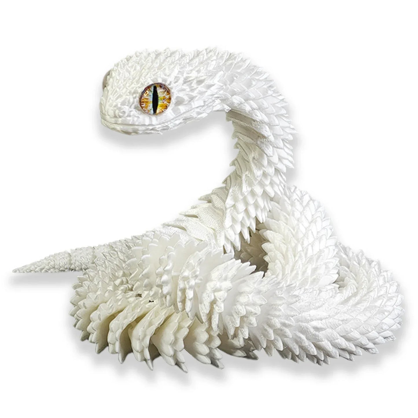 3D Random colored eyes Printed Snake Movable Joint Simulation Snake Figurine Creative Home Office Desktop Ornament