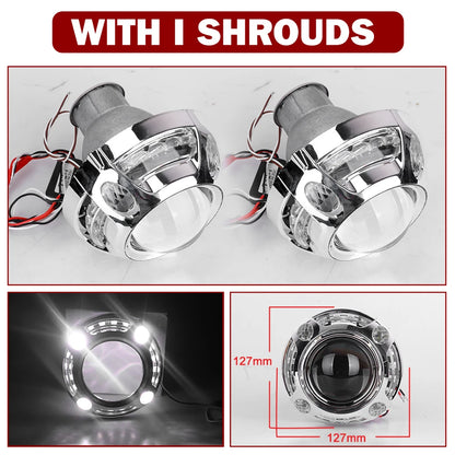 3 inch Projector Lens H7 For Hella 3R Headlights Retrofit Kit Single Xenon Moto Low Beam Auto Lamp H7 D2S D2H LED HID Car Light