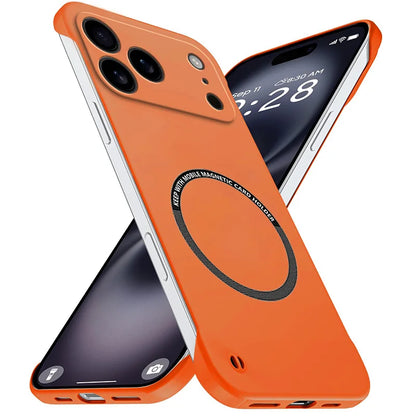 Magnetic Slim for iPhone 17 Pro Max Air Frameless Phone Cases Matte Anti-Scratch Hard PC Cover iPhoneAir 17Pro Shockproof Armor