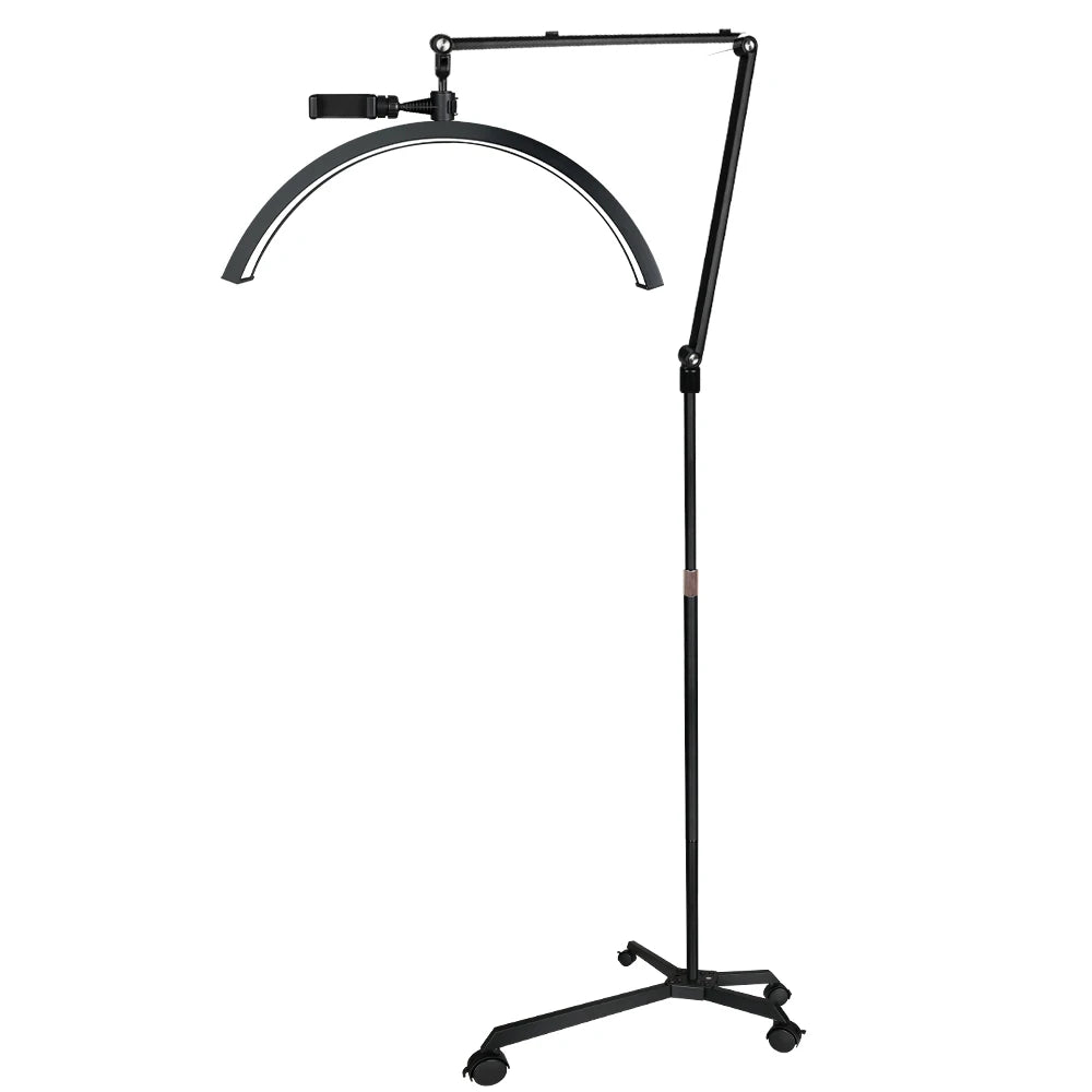 20inch Half Moon Light 36W 3200K-5600K Eyelash LED Floor Light Adjust Angle Eyelash Extension Lamp for Beauty Skincare Eyebrows