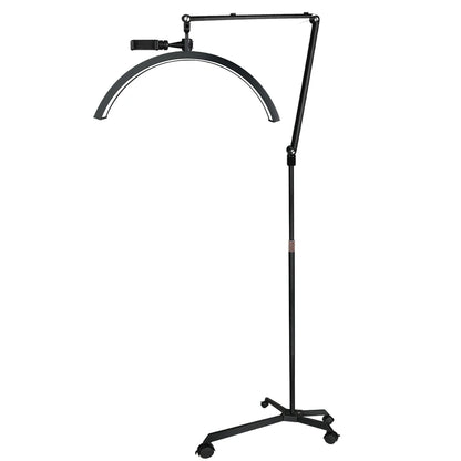 20inch Half Moon Light 36W 3200K-5600K Eyelash LED Floor Light Adjust Angle Eyelash Extension Lamp for Beauty Skincare Eyebrows