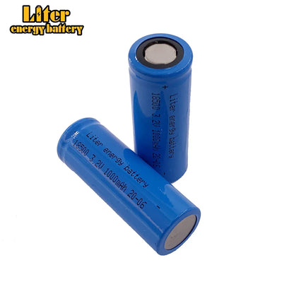 3.2V LFR 18500  LiFePO4 battery 1000mah rechargeable cell for Solar Led Light and speaker