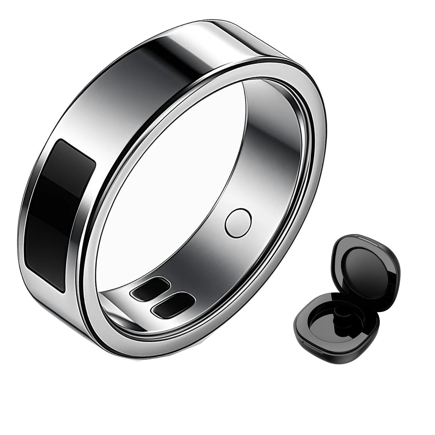 2026 Health Monitoring Smart Ring, Continuous Heart Rate Blood Oxygen Sleep Tracker, Silent Vibration Notification Smart Ring