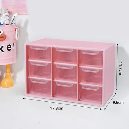 Large Capacity Dustproof Multi-layer Desktop Storage Box  Organizing Box Multifunctional Transparent Six Grid Drawer Storage Box