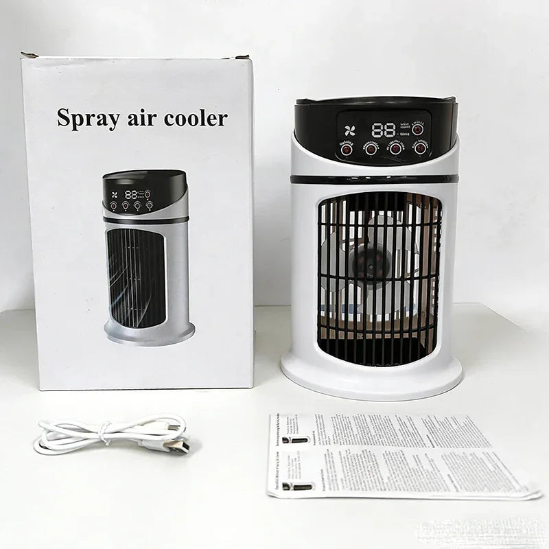 Portable intelligent communication air conditioning small USB charging fan mini water-cooled summer air cooling fan