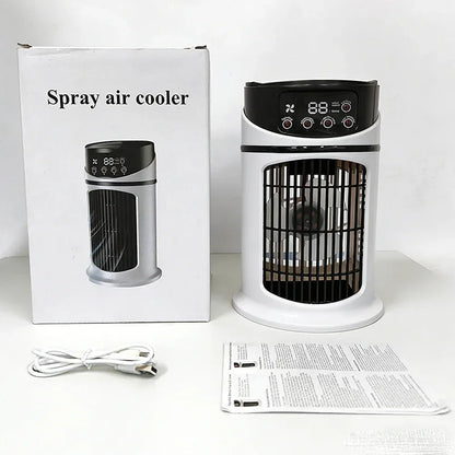 Portable intelligent communication air conditioning small USB charging fan mini water-cooled summer air cooling fan