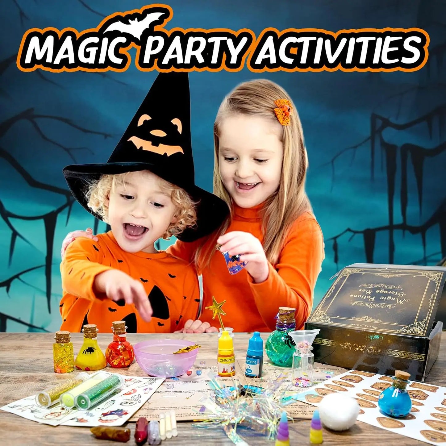 Fairy Magic Potions Kit Kids DIY Witch Glowing Spell Potion DIY Handmade Toys Science Experiments Kids Craft Kit Educational Toy