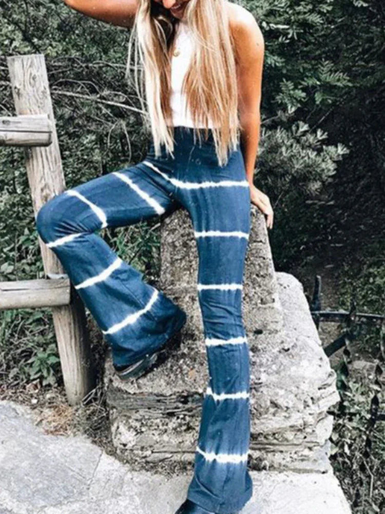 2023 Brown Leopard Y2K Joggers Women High Waist Flare Pants Double Layer Mesh Girl Aesthetic Tie Dye Trousers Female Sweatpants