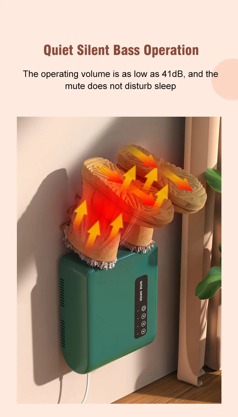 Boots Shoes Dryer Deodorizer with Heat Dehumidifier Device Foot Warmer Heater for Home Adjustable Portable Electric Shoes Dryer
