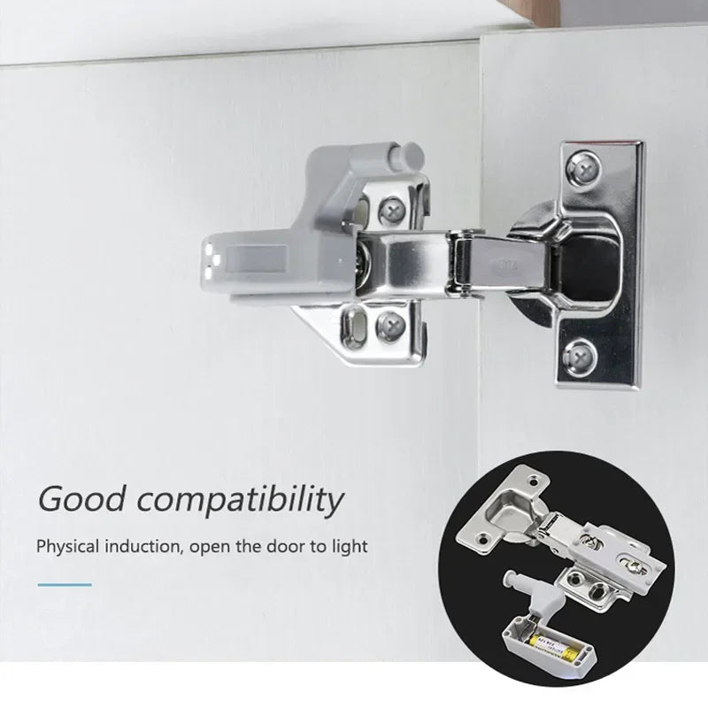 Universal LED Inner Hinge Lamp Cabinet Induction Lights Wardrobe Cupboard Sensor Lights Bedroom Kitchen Closet Night Lamp