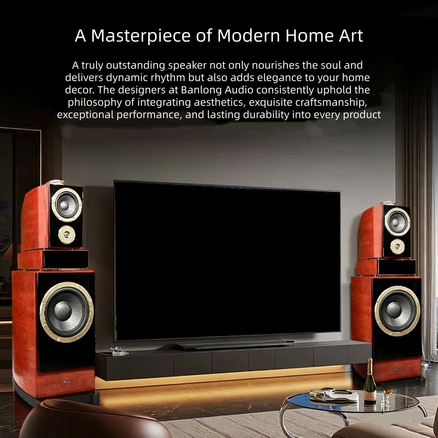 BN838 Hi-Fi Home Theater Speakers with Karaoke Amplifier, Luxury Audio System for Villa & Large Living Rooms
