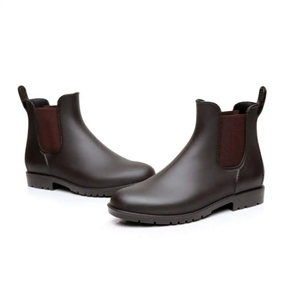 Evshine Fashion Short Rain Shoes For Women New Lady Chelsea Boots Outdoor Anti-slip Waterproof Rain Boots Sodt Rubber Ankle Boot