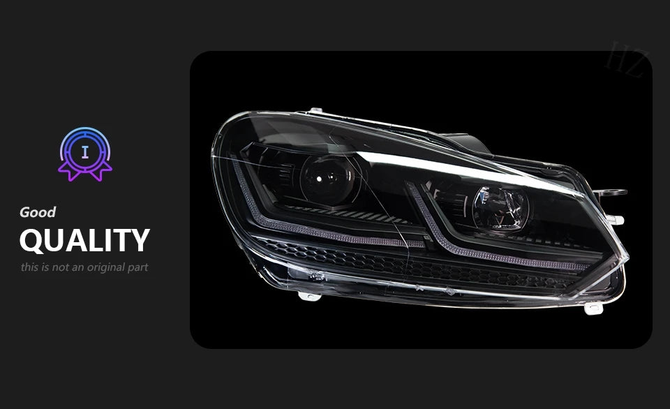 Headlight For VW Golf 6 MK6 2009-2013 Car автомобильные товары LED DRL Hella 5 Xenon Lens Hid H7 Golf6 Car Accessories