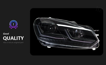Headlight For VW Golf 6 MK6 2009-2013 Car автомобильные товары LED DRL Hella 5 Xenon Lens Hid H7 Golf6 Car Accessories