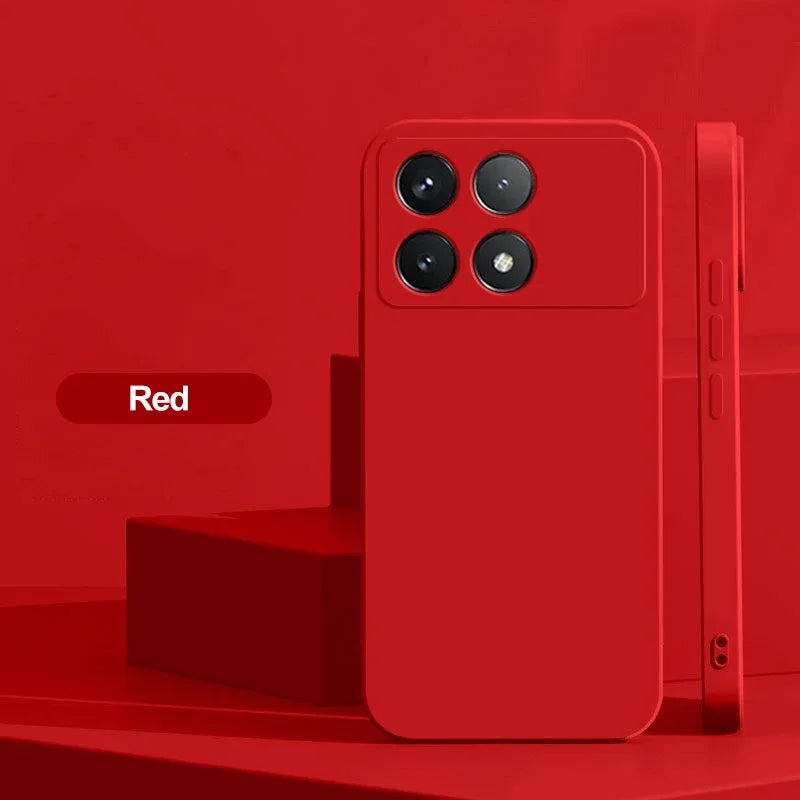 Poco X6 Pro Case Liquid Silicone Phone Case For Xiaomi Poco X6 Pro Poco X 6  X6Pro Pocox6 Pro 5G Shockproof Soft Cover