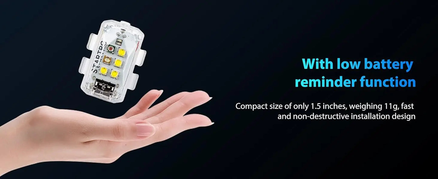 STARTRC Drone Strobe Light Anti Collision Light Rechargable Flash Led Lamplight for DJI Neo and All RC Drones Accessory 2pc