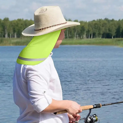 Cooling Cap Elastic Sun Shade Hat Wide Brim Neck Shield Elastic Hard Cap UV Protection to Cover Neck for Fishing Riding