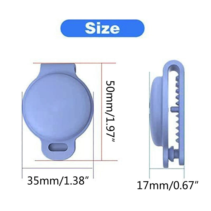 Air-tag Dog Collar Holder Protective Cases for GPS Dog  Silicone Air Tag Cover for MAX Wide 1.4" Pet Collar