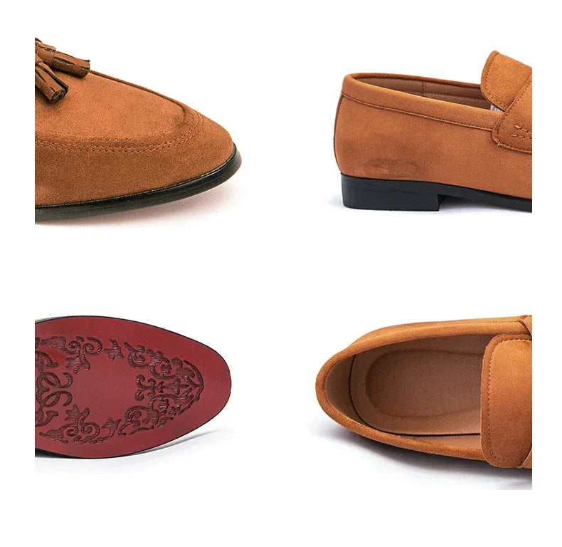 Fashion Casual Business Shoes Men High Quality Office Social Leather Shoes Men Slip On Loafers Man Tassel Men's Dress Shoes