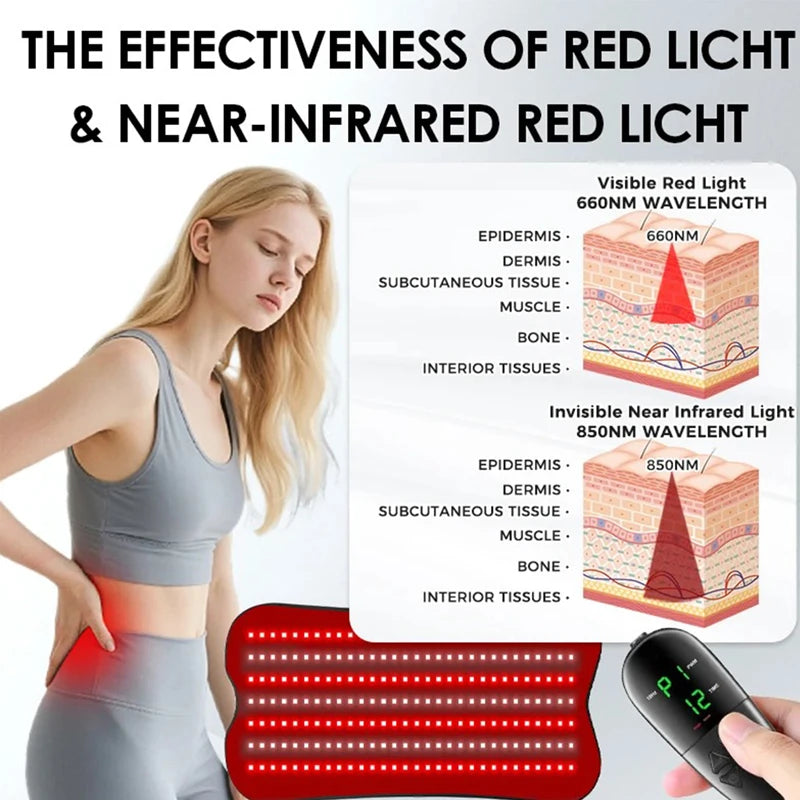 210pcs LED Bead Red Light Belt Red Infrared Light Therapy Pad LED Beauty Devices for Face and Body Back Knee Hands Feet Relief