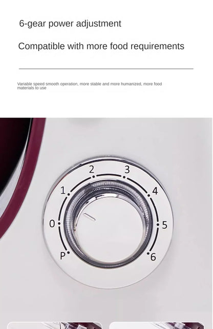 Desktop Egg Beater Electric Household Baking Chef Machine Cream Beater Small Mixing and Noodle Cover Commercial Stand Mixer