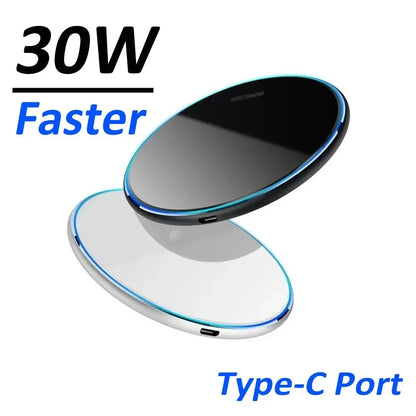 LED Night Light Wireless Charger Stand Pad For iPhone 16 15 14 13 12 Pro Max Samsung S25 S24 Xiaomi Quick Fast Charging Station
