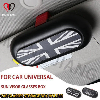 Car Glasses Card Ticket Holder Sunglasses Box Case Multifunctional Sun Visor Clip Creative Storage Fastener Interior Accessories