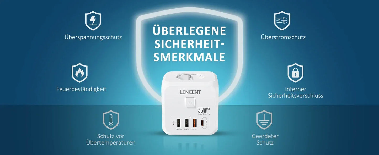 LENCENT USB Sockets dice Without Cable socket EU Socket Adapter Multiple socket EU Outlet Extender