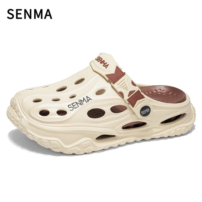 SENMA Summer Men's Thick Bottom Sandals Casual Non-Slip Beach Shoes Comfortable High Elastic EVA Material Men Shoes for Driving
