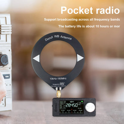 SI4732 0.5-108mhz Portable Radio 1.9inch IPS Screen Pocket Mini Radio LSB USB AM FM FM/AM Radio HF SW MW VHF Radio