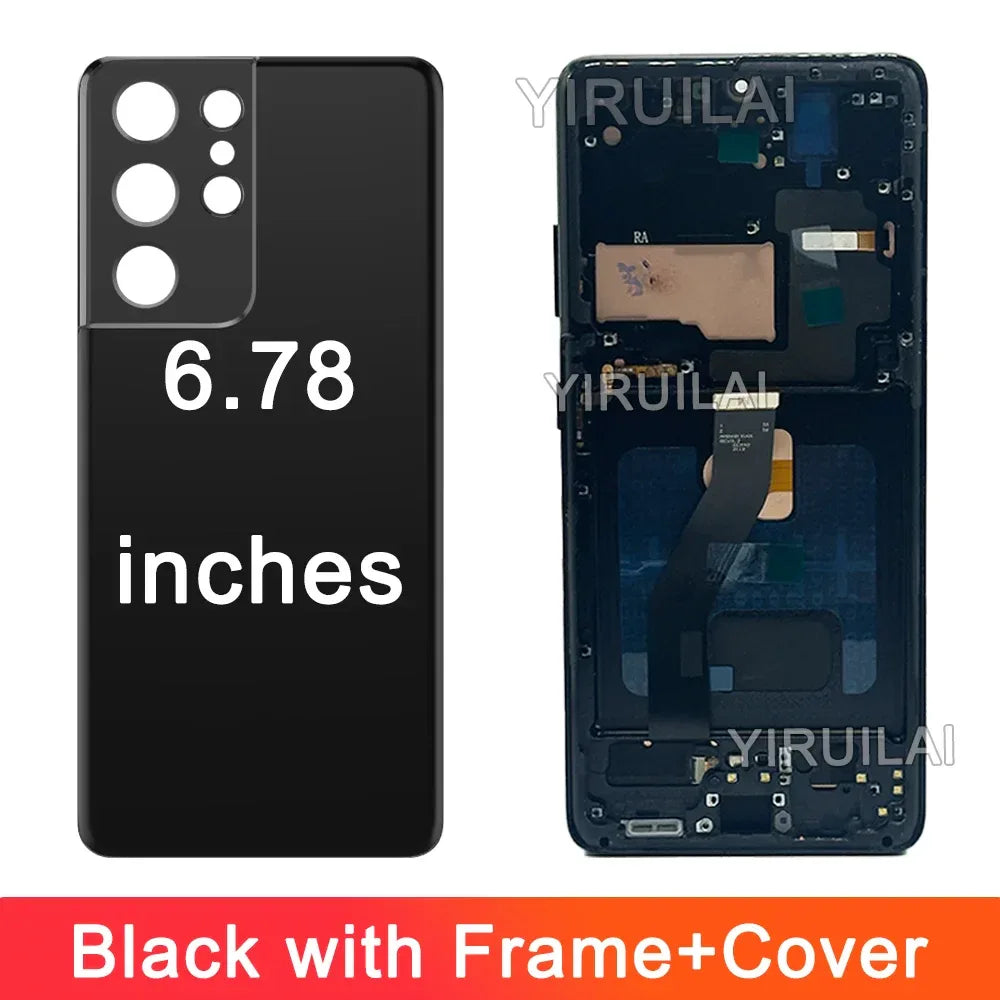 6.78" Super AMOLED For Samsung S21 Ultra 5G G998 G998U Display Touch Screen Digitizer For Samsung S21Ultra G998B LCD