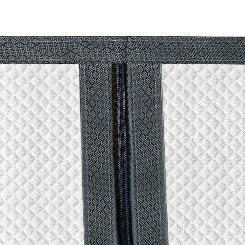 Window windproof, warm curtain, cold proof double-layer thick blackout curtain, soundproof cotton window, gray zipper style
