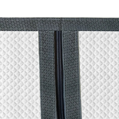 Window windproof, warm curtain, cold proof double-layer thick blackout curtain, soundproof cotton window, gray zipper style