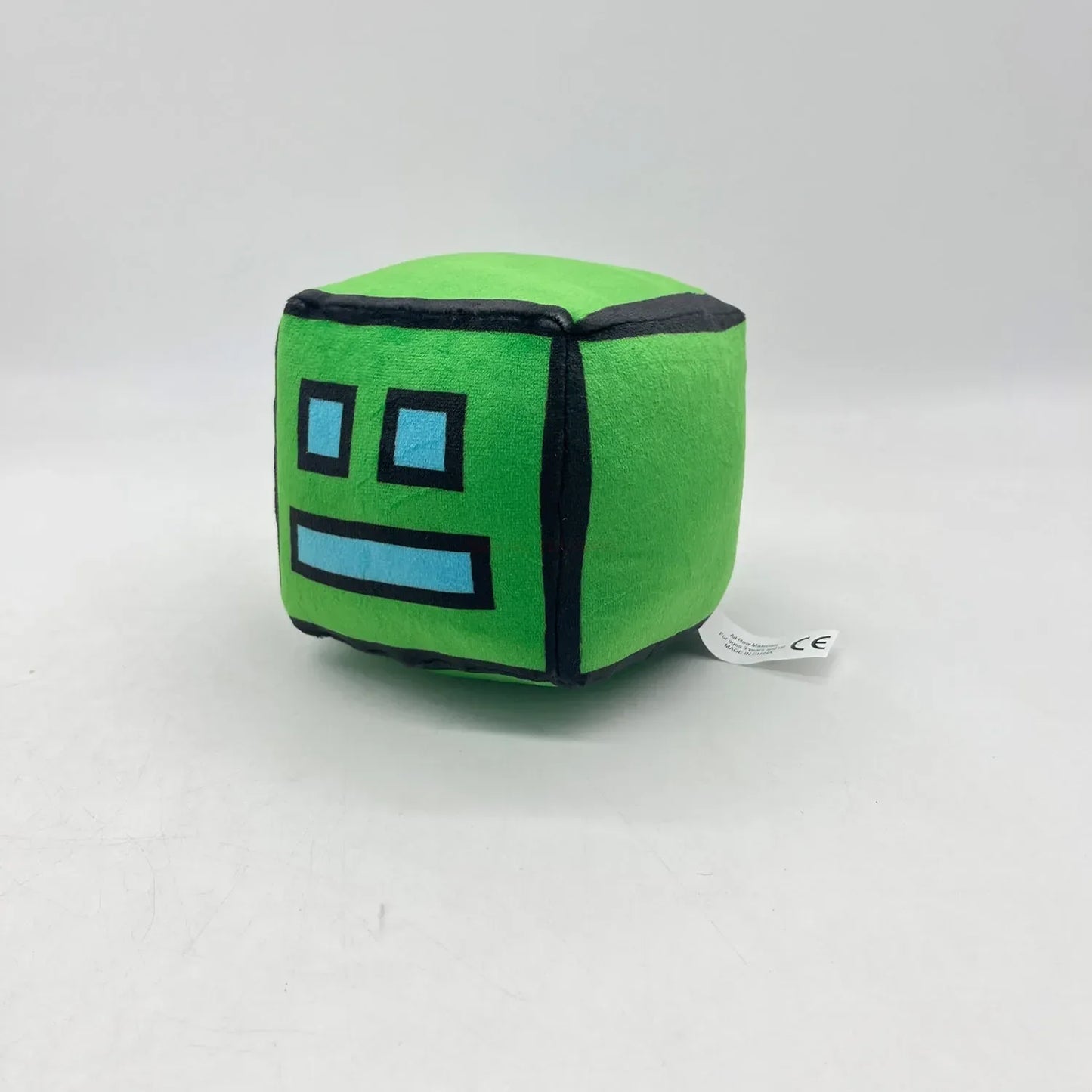 12cm New Halloween Geometry Dash Cube Plush Toys Small Pillow Stuffed Plushie Doll Square Pendant Game Cute Kids Birthday Gift