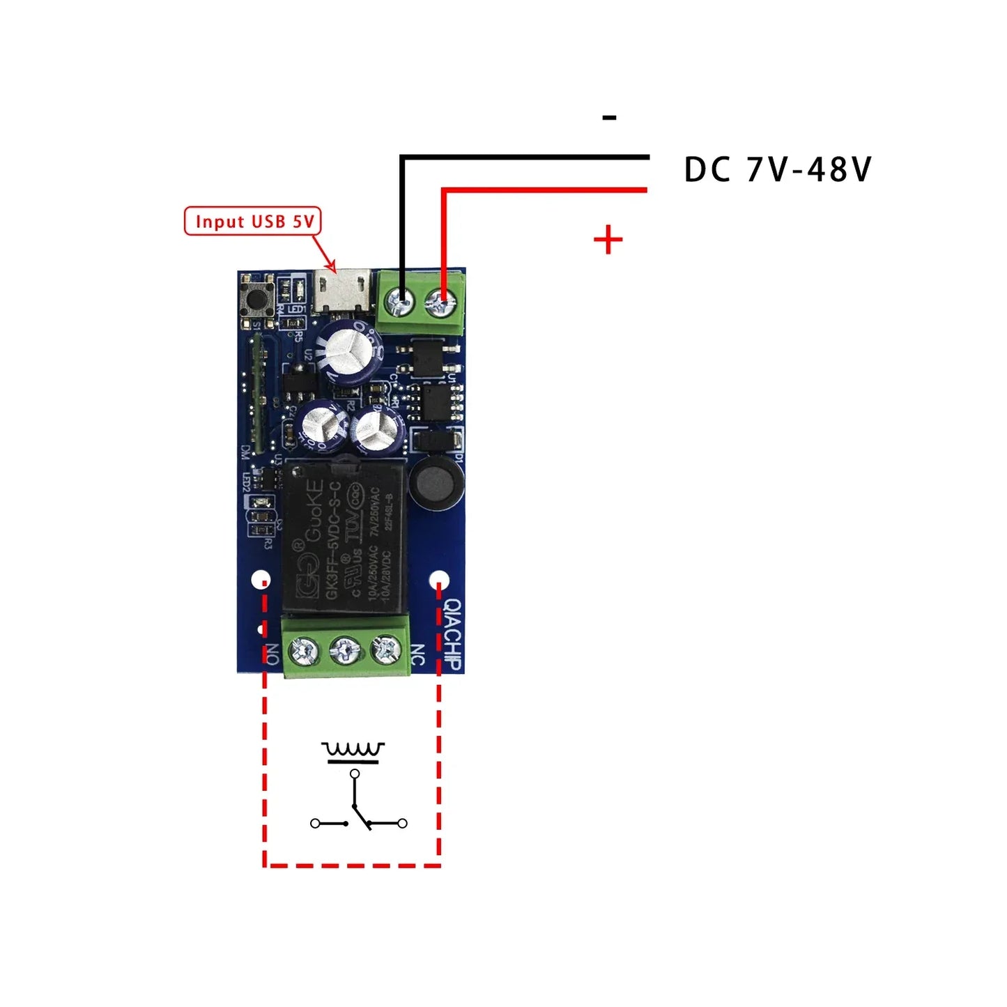 EWelink Dry Contacts Smart WiFi Relay Smart Switch DC5V-48V Wireless Remote Control 1 Way Alexa Google Home