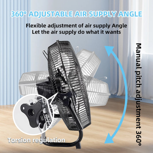 14 Inch Brushless Motor Floor Fan Strong Wind Electric Fan Portable Rechargeable with 15600mAh Battery for Outdoor Camping by PDG ibma