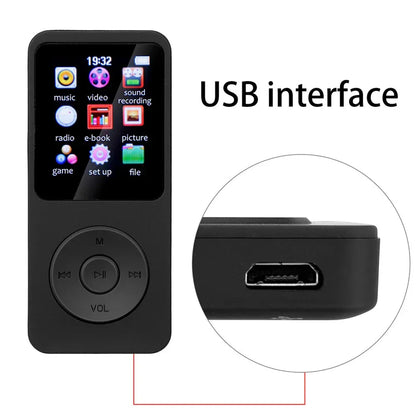 MP3 Player Outdoor Sports Fitness Mini Mp4/mp3 Support Bluetooth Lossless Hifi Music Player FM Radio Recorder Sport 128GB