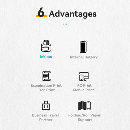 PeriPage A40 A4 Paper Printer Direct Thermal Transfer Wirless Mobile Photo Printer USB BT Connection For 2''/3''/4'' Paper Width