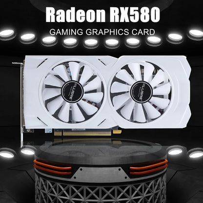 Kllisre Graphics Cards white RX 580 8GB GDDR5 GPU Video Card 256Bit 2048SP Computer RX580