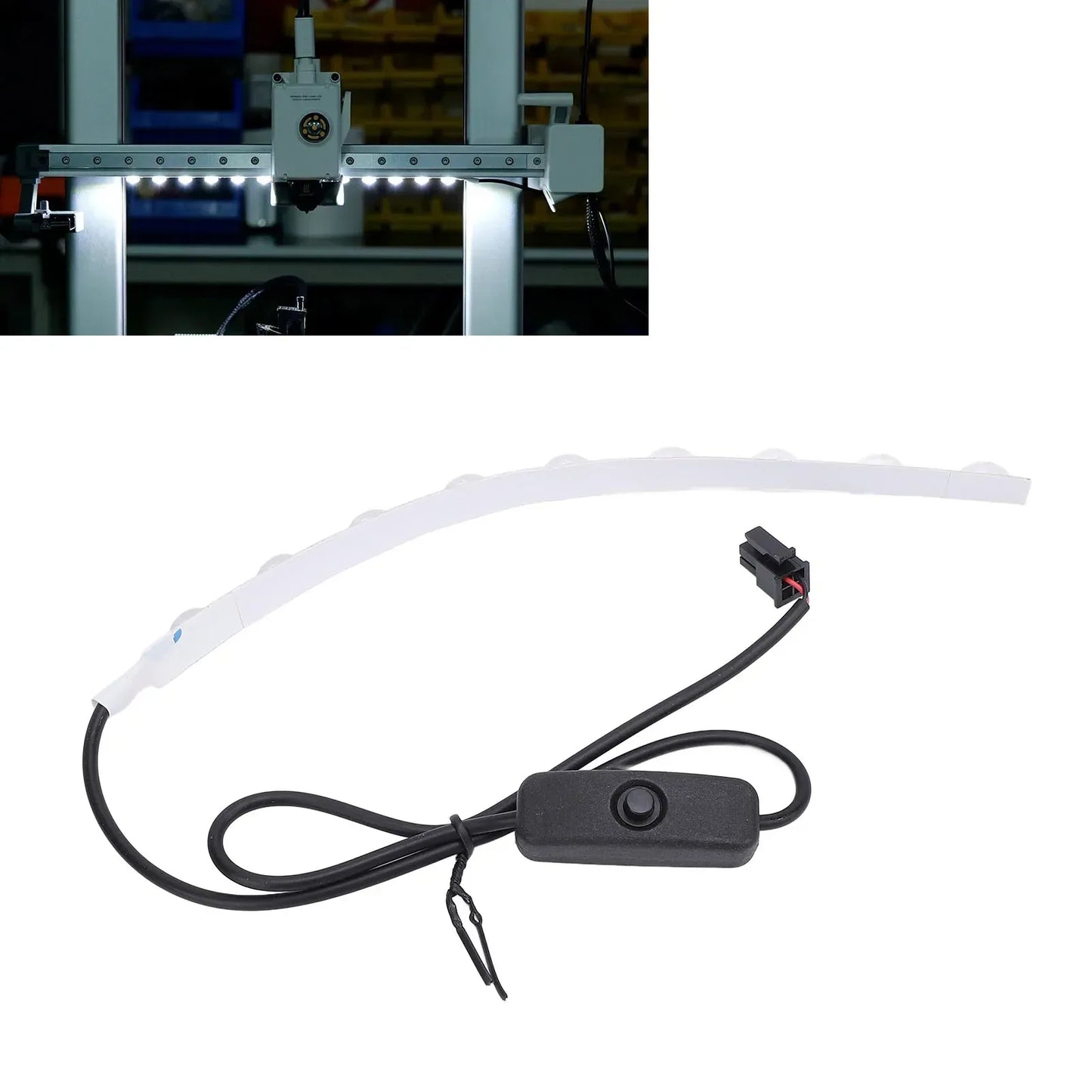 3D Printer LED Light Strip Kit 24V RA95 Fill Lamp High Brightness White Light for Bambu Lab A1 Mini