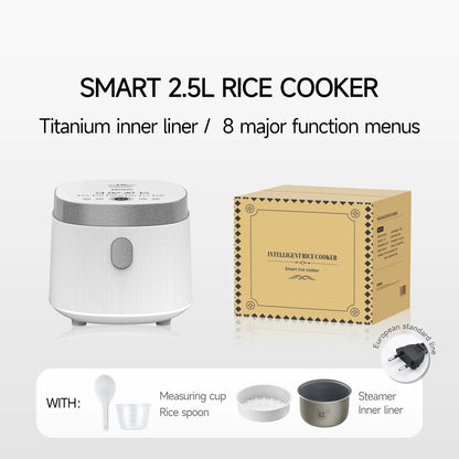 2.5L Electric Rice Cooker Titanium Liner for 2-3 People Mini MultiCooker Smart Steamed Rice Kitchen Machine 220V