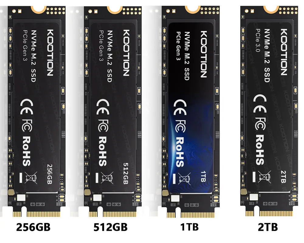 KOOTION SSD NVMe M.2 2280 2TB 1TB 512GB 256GB Internal Solid State Hard Disk PCIe 3.0x4 Gen3 M2 SSD Drive for PC Laptop Desktop